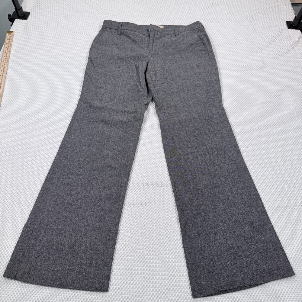 GAP Womens 10 Dress Pants Straight Fit Grey Tweed Charcoal Trousers Career Work